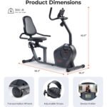 Sunny Health & Fitness Heavy-Duty Recumbent Smart Bike, Home Bicycle Exercise for Adult-Seniors & Free SunnyFit® App Membership - SF-RB4616SMART - Image 6