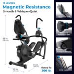 Teeter FreeStep LT3 Recumbent Cross Trainer Stepper, Zero-Impact Exercise Bike, Free App w/Trainer Workouts - Image 5