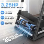 Simpfree Treadmill with 10" HD TV Movie Touchscreen and 3D Virtual Sports Scene, 0.5-9.0 mph/h & 3.25HP Electric Treadmill with Incline for Home（Black） - Image 4