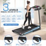 Simpfree Treadmill with 10" HD TV Movie Touchscreen and 3D Virtual Sports Scene, 0.5-9.0 mph/h & 3.25HP Electric Treadmill with Incline for Home（Black） - Image 5