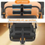 Simpfree 3.5HP Foldable Treadmill with Incline & Sit-Up Bench,350lbs Walking Running Treadmil lwith Heart Rate & Body Fat Monitor,LCD Display,12 Programs - Image 3