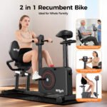 Cycool Workout Home Cycling Recumbent Exercise Bike Fitness Cardio Elliptical Indoor Cycling Bike Magnetic Resistance - Image 2