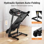 3.0 HP Folding Treadmill for Home with 0-15% Auto Incline,330-440lbs Capacity Portable Treadmill Compact Foldable Walking Pad Treadmills with 7.5 MPH Speed - Image 3
