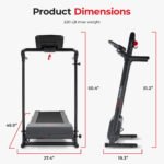 Sunny Health & Fitness Easy Assembly Foldable Treadmill w Free SunnyFit® App Membership - SF-T7610SMART - Image 7