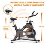 UPGO Indoor Cycling Stationary Exercise Bike for Home with 330LBS Capacity and Comfortable Seat Cushion, Silent Belt Drive, iPad Holder, - Image 2