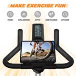 UPGO Indoor Cycling Stationary Exercise Bike for Home with 330LBS Capacity and Comfortable Seat Cushion, Silent Belt Drive, iPad Holder, - Image 3