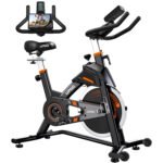 UPGO Indoor Cycling Stationary Exercise Bike for Home with 330LBS Capacity and Comfortable Seat Cushion, Silent Belt Drive, iPad Holder, - Image 4