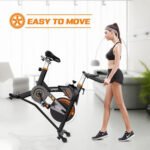 UPGO Indoor Cycling Stationary Exercise Bike for Home with 330LBS Capacity and Comfortable Seat Cushion, Silent Belt Drive, iPad Holder, - Image 7