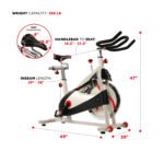 Sunny Health & Fitness 40lb Flywheel Belt Drive Indoor Cycle Bike w/ Clipped Pedals - SF-B1509 - Image 8