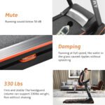 SEGMART Electric Foldable Treadmill w/3 Manual Adjustable Incline, 16.5'' Wide Tread Belt Treadmills for Home, Digital Exercise Machine with 14.8 KM/h Max Speed - Image 3