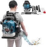 Backpack Leaf Blower, 75.6CC 4 Stroke Gas Powered Leaf Blower, with 498ft ³/s Powerful Blowing, 1.9L Large Fuel Tank Cordless Blower for Yard, Garden, Lawn Care
