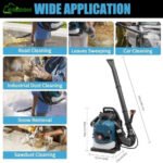 Backpack Leaf Blower, 75.6CC 4 Stroke Gas Powered Leaf Blower, with 498ft ³/s Powerful Blowing, 1.9L Large Fuel Tank Cordless Blower for Yard, Garden, Lawn Care - Image 2