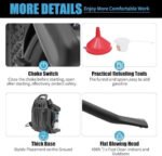 Backpack Leaf Blower, 75.6CC 4 Stroke Gas Powered Leaf Blower, with 498ft ³/s Powerful Blowing, 1.9L Large Fuel Tank Cordless Blower for Yard, Garden, Lawn Care - Image 8