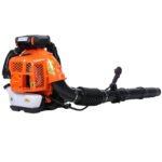 Backpack Leaf Blower Gas Powered 80CC, Up to 900CFM, 25:1 Oil Mix, Powerful Cordless Leaf Blower, , for Lawn Care Yard Dust Debris (Orange)