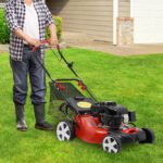 140cc High Wheel FWD Gas Walk Behind Self Propelled Lawn Mower 1.6L for almost all lawn planting for weeding