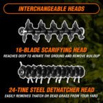 WEN 15" 20V Cordless Electric Dethatcher and Scarifier Walk-Behind Lawn Mower - Image 6