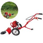 2-Stroke 49cc Freestanding Hand-Push Weeder 3-in-1 Gas Powered Walk-Behind Lawn Mower with Weeding Baffle - Image 8