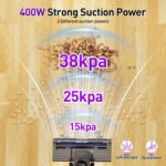 KANFUAQ Cordless Stick Vacuum Cleaner 38KPA 50Mins 2200mAh Lightweight for Home Pet Hair Carpet Hard Floor - Image 3