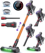 Cordless Vacuum Cleaner, 40KPA Stick Vacuum for Home, 40-Min Runtime, LED Display, Lightweight Self-Standing Vacuum for Pet Hair, Carpet, Hard Floor