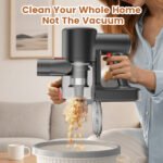 Cordless Vacuum Cleaner, 40kPa/500W Power Suction, LED Display, 6-in-1 Lightweight Stick Vacuum with Green LED Light, 6-Stages Filtration, Self-Standing for Pet - Image 6