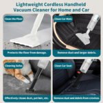 Cordless Vacuum Cleaner, Stick Vac with Tangle-Resistant Design, Up to 60 Minutes, Powerful Suction, Rechargeable, Lightweight, and Versatile for Carpet, Hard F - Image 6