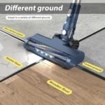 Prettycare Cordless Stick Vacuum Cleaner, 2600mAh 6-in-1 Lightweight Upright for Carpet Hard Floor Pet Hair W200 Upgraded - Image 4