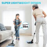 INSE Cordless Vacuum Cleaners, 6-in-1 Lightweight Stick Vacuum for Hardwood Floor Carpet Pet Hair, V770 - Image 4