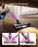 Hosaud Cordless Vacuum Cleaner - 45000pa 550W 55mins 2600mAh Lightweight Stick Vacuum Cleaners for Home Pet Hair Carpet Floor Purple - Image 7