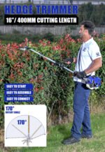 WILD BADGER POWER Gas 4-in-1 Yard Care System, 26cc 2-Cycle Full-Crankshaft Engine Multi-Tool with Attachments, String Trimmer/Edger, Hedge Trimmer and Brush Cu - Image 2