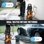 Fenbeli Electric Pressure Washer, 4500 PSI Power Washer with 23FT Hose, 20FT Power Cord, 4 Quick-Connect Nozzles & 500ml Foam Cannon for Cars, Driveways, Patios - Image 6