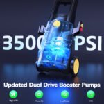 TCISA 3500 PSI Electric Pressure Washer,Max 2 GPM Power Washer with 35FT Power Cord 20FT Hose 4 Nozzles Soap Cannon for Car Garden Yard Hom - Image 5