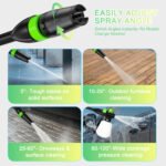 4000 PSI Electric Pressure Washer Max 2.6 GPM Power Washer with Adjustable Nozzle 0-120°,Foam Cannon 35FT Power Cord 20FT Hose for Car Garden Yard Hom - Image 2