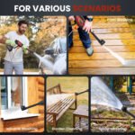 NEXPOW 1000PSI Cordless Pressure Washer, 2.4GPM Portable Power Washer with 6-in-1 Adjustable Nozzle, Power Cleaner with 32.8ft Hose for Cars/Patios - Image 3