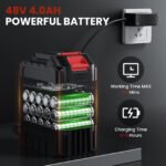 NEXPOW 1000PSI Cordless Pressure Washer, 2.4GPM Portable Power Washer with 6-in-1 Adjustable Nozzle, Power Cleaner with 32.8ft Hose for Cars/Patios - Image 4