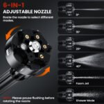 NEXPOW 1000PSI Cordless Pressure Washer, 2.4GPM Portable Power Washer with 6-in-1 Adjustable Nozzle, Power Cleaner with 32.8ft Hose for Cars/Patios - Image 5