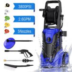 Fenbeli Electric Pressure Washer, 3800 PSI 2.6GPM Power Washer for Cars, Fences and Patios