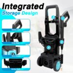 TEBRU Electric Pressure Washer, 3000PSI Max 2.4 GPM Power Washer with 32 ft Hose, 4 Quick Connect Nozzles, Foam Cannon, Suitable for Clean Cars, Patios, Drivewa - Image 6