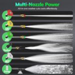 TCISA Electric Pressure Washer,4000 PSI Max 2.8 GPM Power Washer with 35FT Cord,20FT Hose,5 Quick Nozzles,Foam Cannon for Car Garden Patio - Image 4