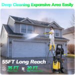 TCISA Electric Pressure Washer,4000 PSI Max 2.8 GPM Power Washer with 35FT Cord,20FT Hose,5 Quick Nozzles,Foam Cannon for Car Garden Patio - Image 7