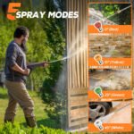NEXPOW Electric Pressure Washer, 4000PSI Max 2.6 GPM Power Washer with 30 ft Hose, 4 Different Pressure Tips, Foam Cannon, Perfect for Cars, Patios - Image 2