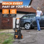NEXPOW Electric Pressure Washer, 4000PSI Max 2.6 GPM Power Washer with 30 ft Hose, 4 Different Pressure Tips, Foam Cannon, Perfect for Cars, Patios - Image 8