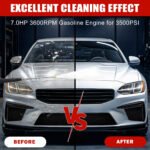 Pressure Washer Gas Powered, 3500PSI High Pressure Power Washer W/7.0HP Aluminum Pump, 210CC Powerful Engine, Maximum Spray 32.8FT, 4 Nozzles, for Cars/Motorcyc - Image 5