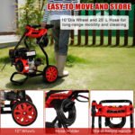 Pressure Washer Gas Powered, 3500PSI High Pressure Power Washer W/7.0HP Aluminum Pump, 210CC Powerful Engine, Maximum Spray 32.8FT, 4 Nozzles, for Cars/Motorcyc - Image 7
