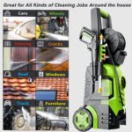 2025upgraded Electric Pressure Washer with Touch Screen, 5000PSI Max 3.3GPM，Adjustable 8 Level,4 Quick Connect Nozzles, Inlet Hose & Filter& Foam Cannon for Car - Image 4