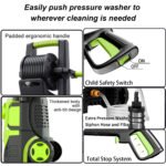 2025upgraded Electric Pressure Washer with Touch Screen, 5000PSI Max 3.3GPM，Adjustable 8 Level,4 Quick Connect Nozzles, Inlet Hose & Filter& Foam Cannon for Car - Image 5
