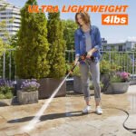 Tanbaby Portable Cordless Pressure Washer, Electric Power Washer Battery Powered, Handheld Car Washer with 6-in-1 Nozzle,17FT Drain Hose, Power Cleaner for Pati - Image 5