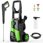 Pirecart Electric Pressure Washer, 2700 PSI 1.7 GPM Power Washer with 4 Quick Connect Nozzles & Foam Cannon for Cars, Fences, Bicycle