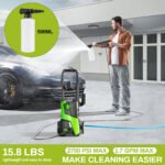 Pirecart Electric Pressure Washer, 2700 PSI 1.7 GPM Power Washer with 4 Quick Connect Nozzles & Foam Cannon for Cars, Fences, Bicycle - Image 6