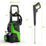Pirecart Electric Pressure Washer, 2700 PSI 1.7 GPM Power Washer with 4 Quick Connect Nozzles & Foam Cannon for Cars, Fences, Bicycle - Image 7