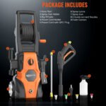 Keenstone Electric Pressure Washer, 4200PSI Max 3 GPM Power Washer with 35FT Power Cord 20FT Hose 5 Nozzles,Soap Cannon for Cars Patios - Image 3